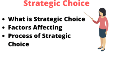 ' Strategic Choice ' Factors affecting Strategic Choice ' ' process of Strategic Choice '