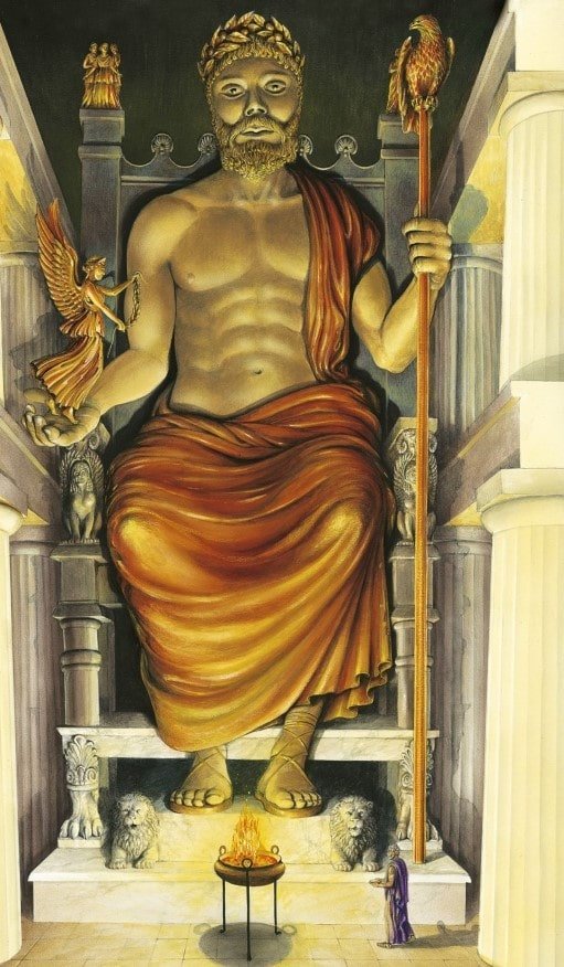 ' statue of zeus ' ' Statue of Zeus at Olympia '